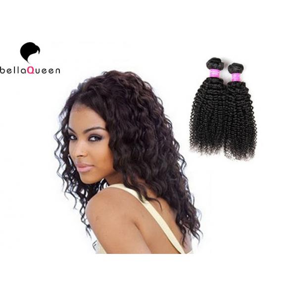 Quality No Mix No Tangle Peruvian Human Hair  Kinky Curly Wave Hiar Weft For Ladies for sale