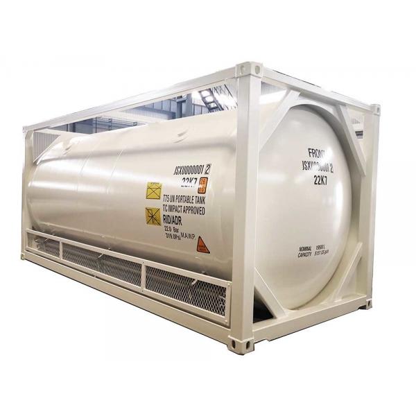 Quality ASME Cryogenic Oxygen Containers 20ft T75 ISO Tank For LNG O2 N2 N2O CO2 for sale