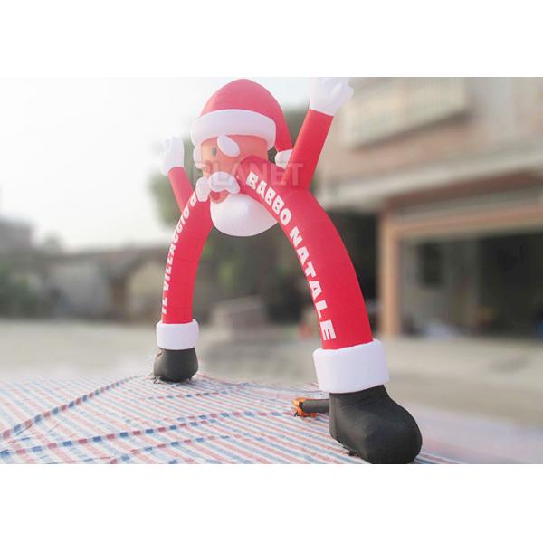Quality Santa Claus Christmas Inflatable Archway 210 D Oxford Cloth For Outdoor Event for sale