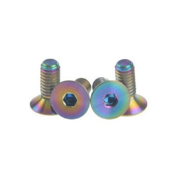 Quality Multiple Color GR2 Titanium Countersunk Bolts With Flat Hex Torx Head for sale