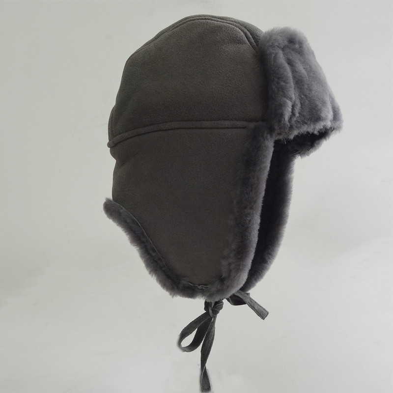 China Wholesale Shearling Fur Hats sheepskin russian fur hat pattern factory