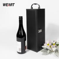 China Customized two bottles of high-quality PU leather sewing red wine packaging box with bottle opener and other accessories factory