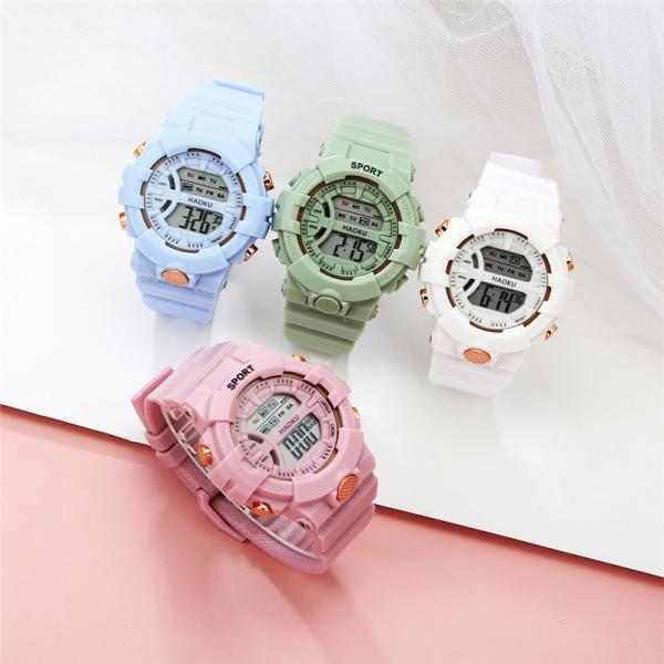 Quality 25.5cm Silicone Led Digital Sports Electronic Wristwatch OEM Available for sale