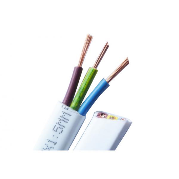 Quality Custom PVC Jacket Flexible Flat Electrical Wires , 3 Wire Electrical Cable for sale