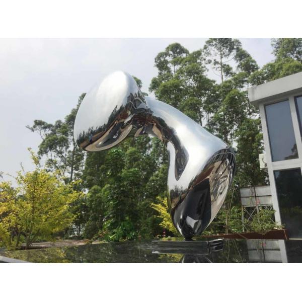 Quality Metal Garden Statues Outdoor Modern Abstract Sculpture Stainless Steel Custom Made for sale