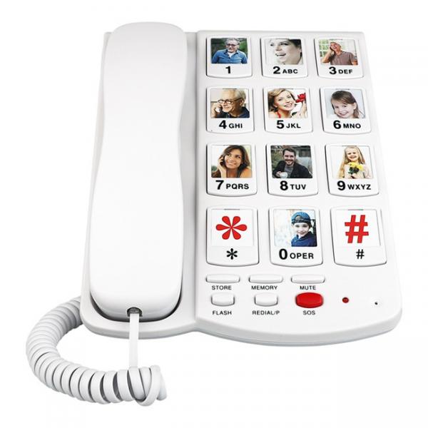 Quality 50Hz Big Button House Phone One Key Memory Wall Mounted Corded Phone for sale