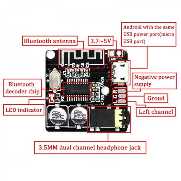 Quality CA-6965-B Bluetooth Audio Module 4.1 5.0 MP3 Lossless Decoder Board for sale