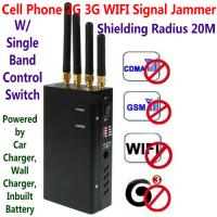 china 4 Antenna Portable Cell Phone GSM 3G WIFI Signal Jammer Blocker W/ Single Band Switch