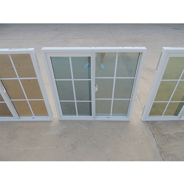 Quality Stained Glass UPVC Sliding Window And Door With Plastic Grill for sale