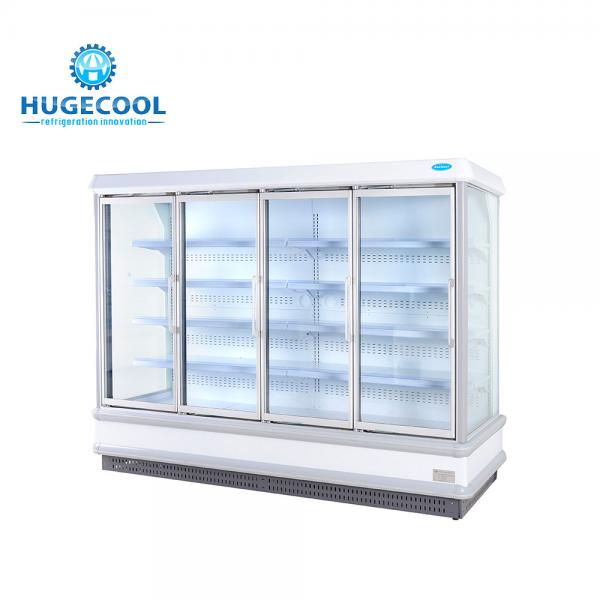 Quality 110v 220v Display Refrigerator Showcase , Display Fridge Shelves With Glass Door for sale