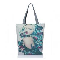 China New female beauty magazine printed canvas shoulder bag woman factory