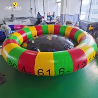 China 3m 4m 5m Dia Inflatable Towable Boat Toys Rotating Spinning Disco Boat Tube factory