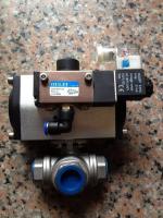 China Penumatic Actuator1 Inch Stainless Steel 3 Way Ball Valve factory