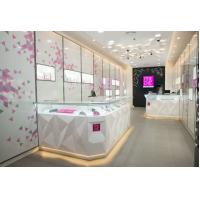 China Attractive Pule White Jewellery Showcases Display With Customize Logo factory