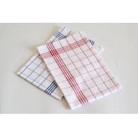 Quality 2 Colors Kitchen Tea Towels / Grid Kitchen Towel With 100% Cotton Fabric for sale