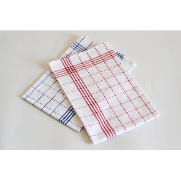Quality 2 Colors Kitchen Tea Towels / Grid Kitchen Towel With 100% Cotton Fabric for sale