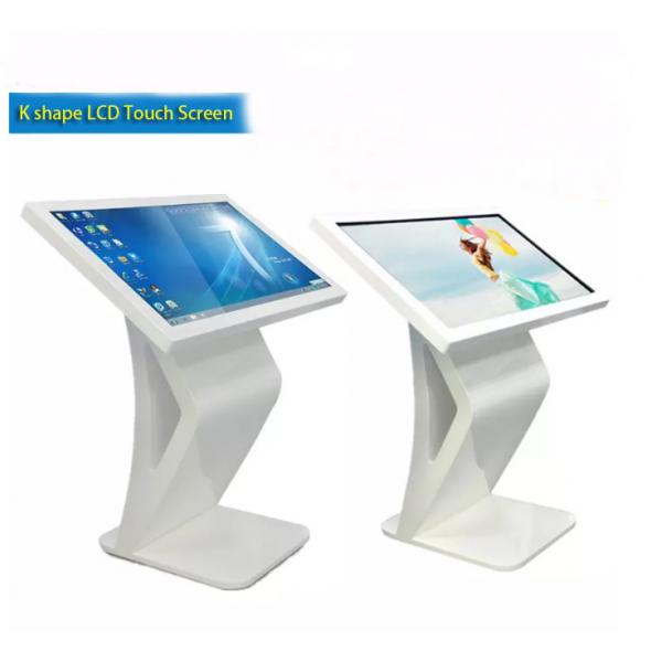 Quality Interactive Multi Points Touch Screen Signage , K Shape LCD Kiosk Displays for sale