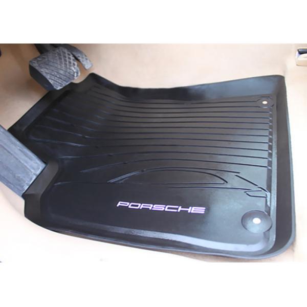 Quality PVC Black Floor Mats for Porsche Macan 2014 2016 , Foot Mat with Original Style Logo for sale