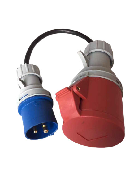 Quality 32A 250V 5 Pin To 3 Pin Adapter IEC 60309 Plug Adapter For Red CEE To Blue CEE for sale