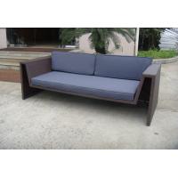China Double Seat Cane Lover Sofa , Washable Synthetic Rattan Couch factory
