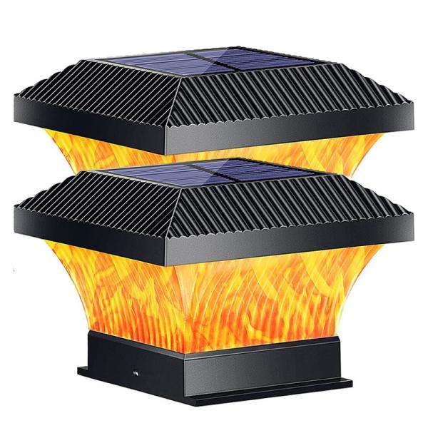 Quality Outdoor LED Solar Powered Pillar Lights 2700K 2200mAH Multipurpose Solar Column Head Lighting for sale