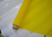 China 158 Micron 47T Polyester Mesh Fabric For Ceramic Printing , White / Yellow Color factory