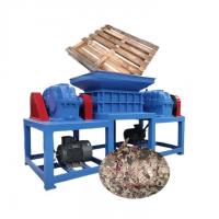 China Automatic Wood Pallet Chipper Twin Shaft Industrial Wood Shredder Machine factory