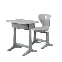 China Durable PE High School Desk And Chair 750mm Height Student Reading Table And Chair factory