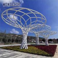 China Large Stainless Steel White Wire Metal Tree Sculpture factory