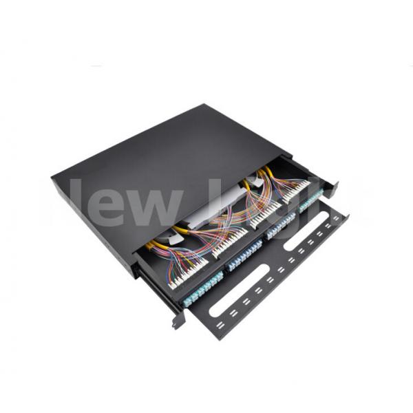 Quality 96 Core LC  Fiber Optical Patch Panel FTTH Distribution Box Stainless Steel for sale