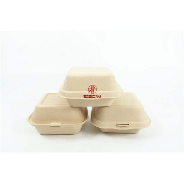 Quality Clamshell Biodegradable Take Away Box Sustainable Fast Food Packaging for sale