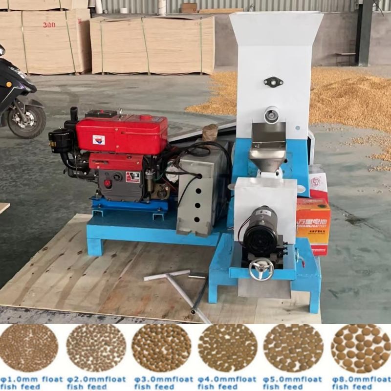 China Diesel Electric Floating / Sinking Fish Feed Extruder Machine for shrimp crab Tilapia factory