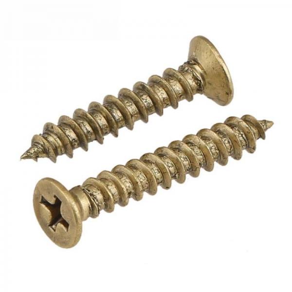 Quality Cold Forging Flat Head M8 Brass Self Tapping Screws For Industry Machine for sale