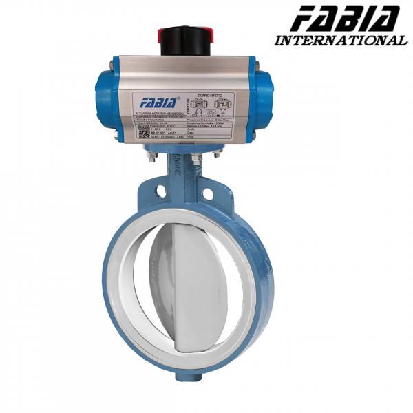 Quality Pneumatic Fluorine Lined Clamp Butterfly Valve Clamp End for sale
