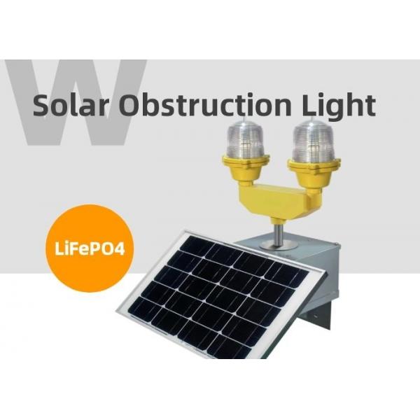 Quality FAA Double Solar Powered Aircraft Warning Lights For Buildings IP67 for sale