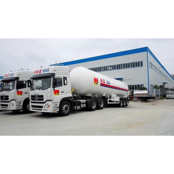 Quality 25 Tons LPG Gas Tanker Truck Trailer 25MT With Dongfeng Tractor Head for sale