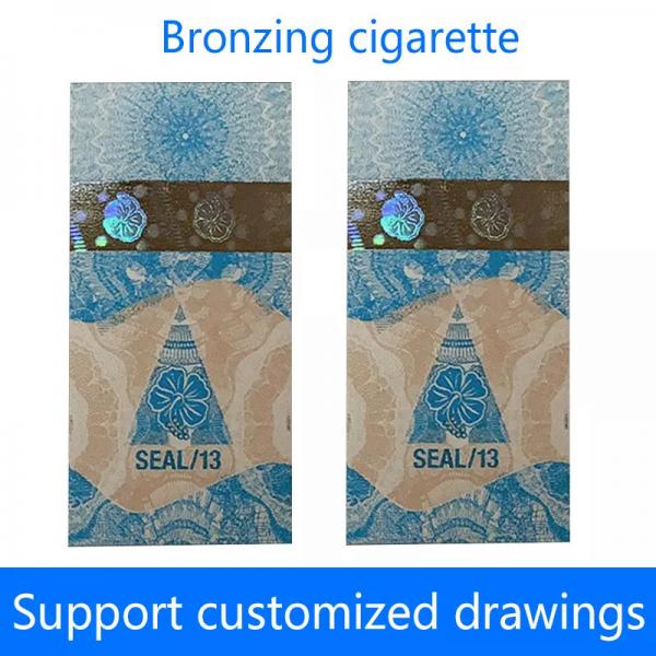 Quality Custom Holographic Label Printing Seal Cigar Gold Foil Label for sale