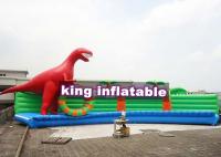 China Custom Dinosaur Colorful Inflatable Shore Bench For Huge Inflatable Water Park Pool factory