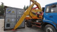 China TITAN side loader forklift load and off-load a 40 foot container side load box loader trailer factory
