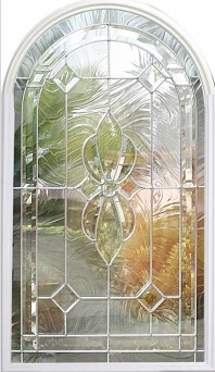 Quality 1200x600mm Cames Stained Triple Glass Panel For French Door for sale