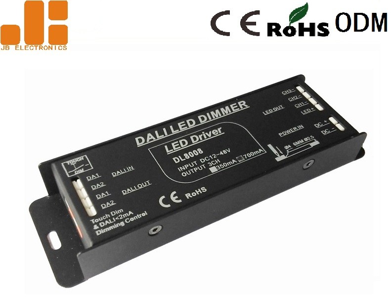 China 350mA / 700mA DALI LED Dimmer Controller 3 Channels Output / DC12V - 48V Input factory