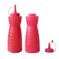 China Environmental Red Pear Shaped cooking oil Bottle Pastic squeeze Container factory