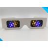 China Concert 3d Fireworks Glasses , Paper Diffraction Glasses 13500 Light Gratings factory