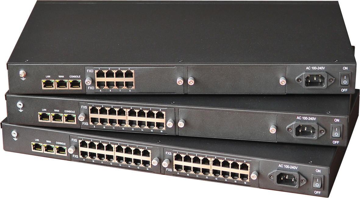 China VoIP Gateway with 8/16/24/32 FXO FXS Ports for IP PBX, Call Termination factory