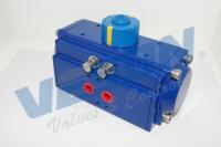 China Ployester Coated Quarter Turn Pneumatic Rack And Pinion Pneumatic Actuator Control Ball Or Butterfly Valves factory
