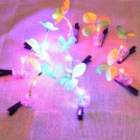 China 2016 hair accessorues funny led bean sprout hairclip for kids and party/led grass hairpin factory
