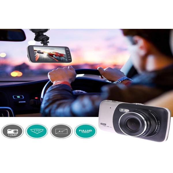 Quality Wireless 4 Inch 1080p Car DVR 4K Dash Cam Dual Lens Front And Rear for sale