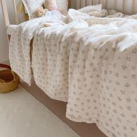 China Super Soft Breathable Floral Muslin Baby Crib Comforter Blanket And Quilt Cotton Lightweight factory