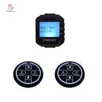 China Customize cheap wireless alphanumeric wrist watch and button pager system used for shopping mall or factory factory