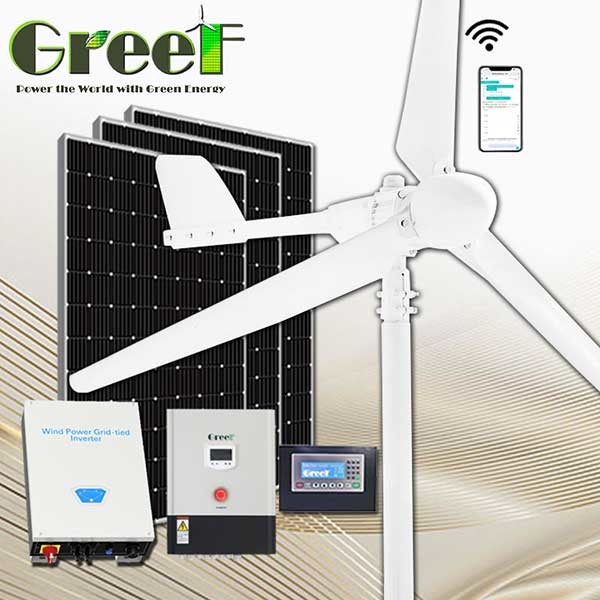 China Solar Wind Hybrid System Eolic Wind Generator Low Start Wind Speed 3KW factory